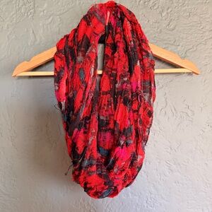 Urban Outfitters Staring at Stars Red Multicolor Scarf